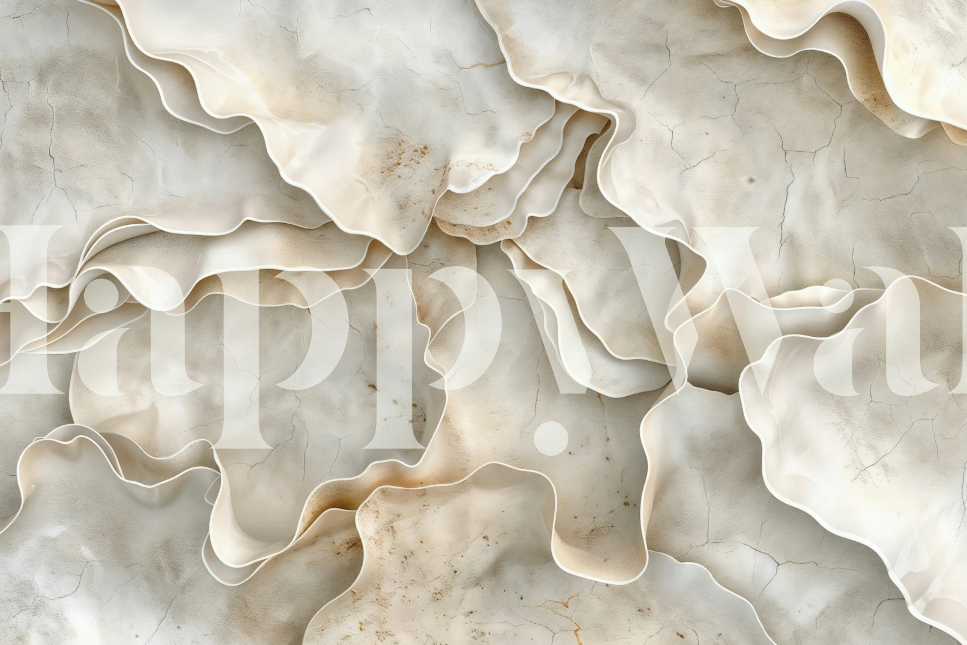 Ivory Organic Elegance Flow wallpaper in decor