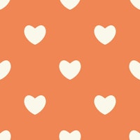 Hearts Pattern for Kidsroom Red Beige tapetit