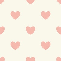 Hearts Pattern for Kids beige soft pink tapet