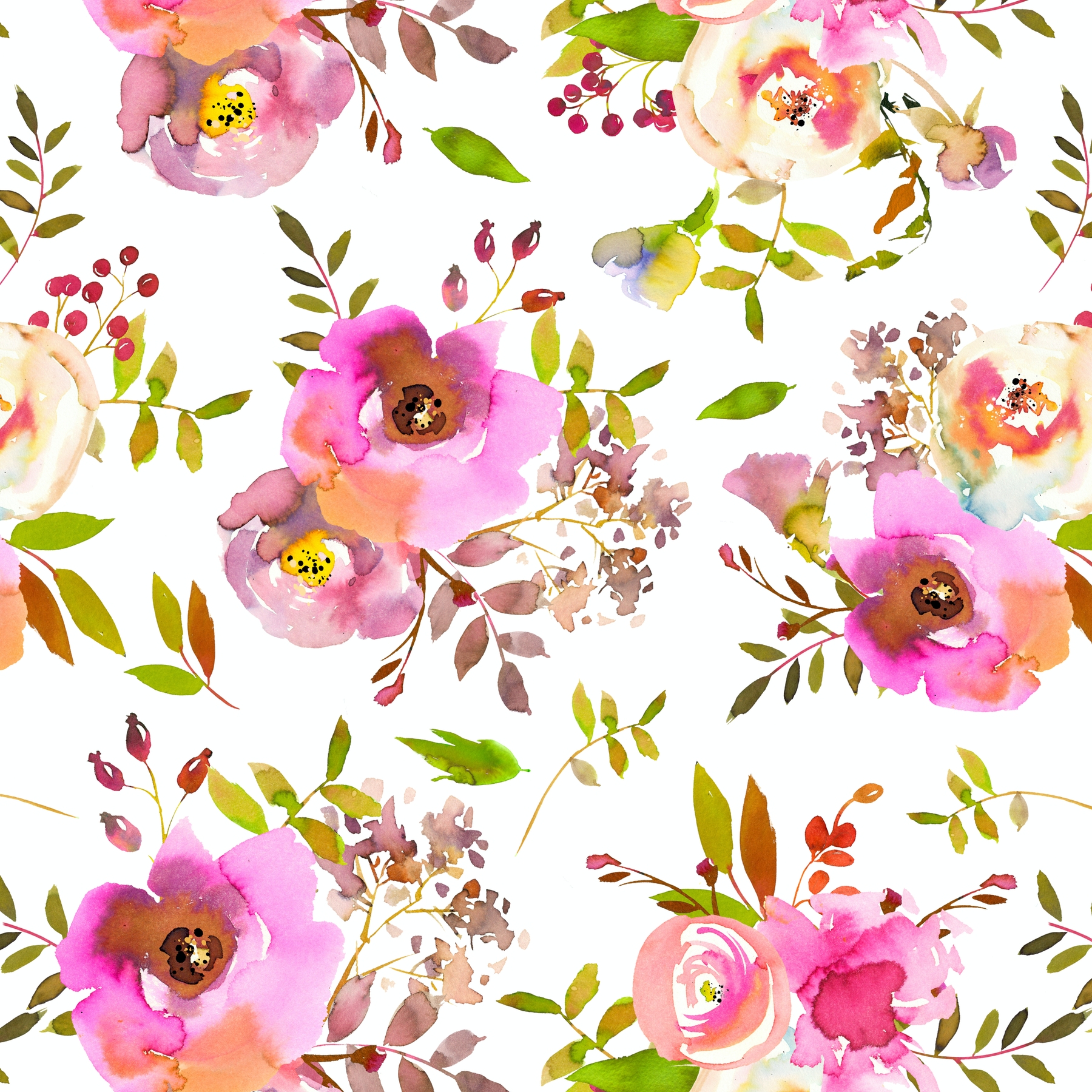 Buy Pink Boho Flowers wallpaper - Free US shipping at Happywall.com