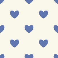 Hearts Pattern for Kids Beige Blue tapet