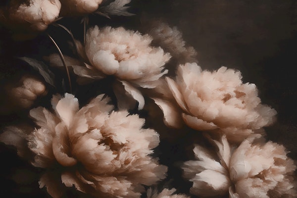 Mocha Mousse Peony Elegance