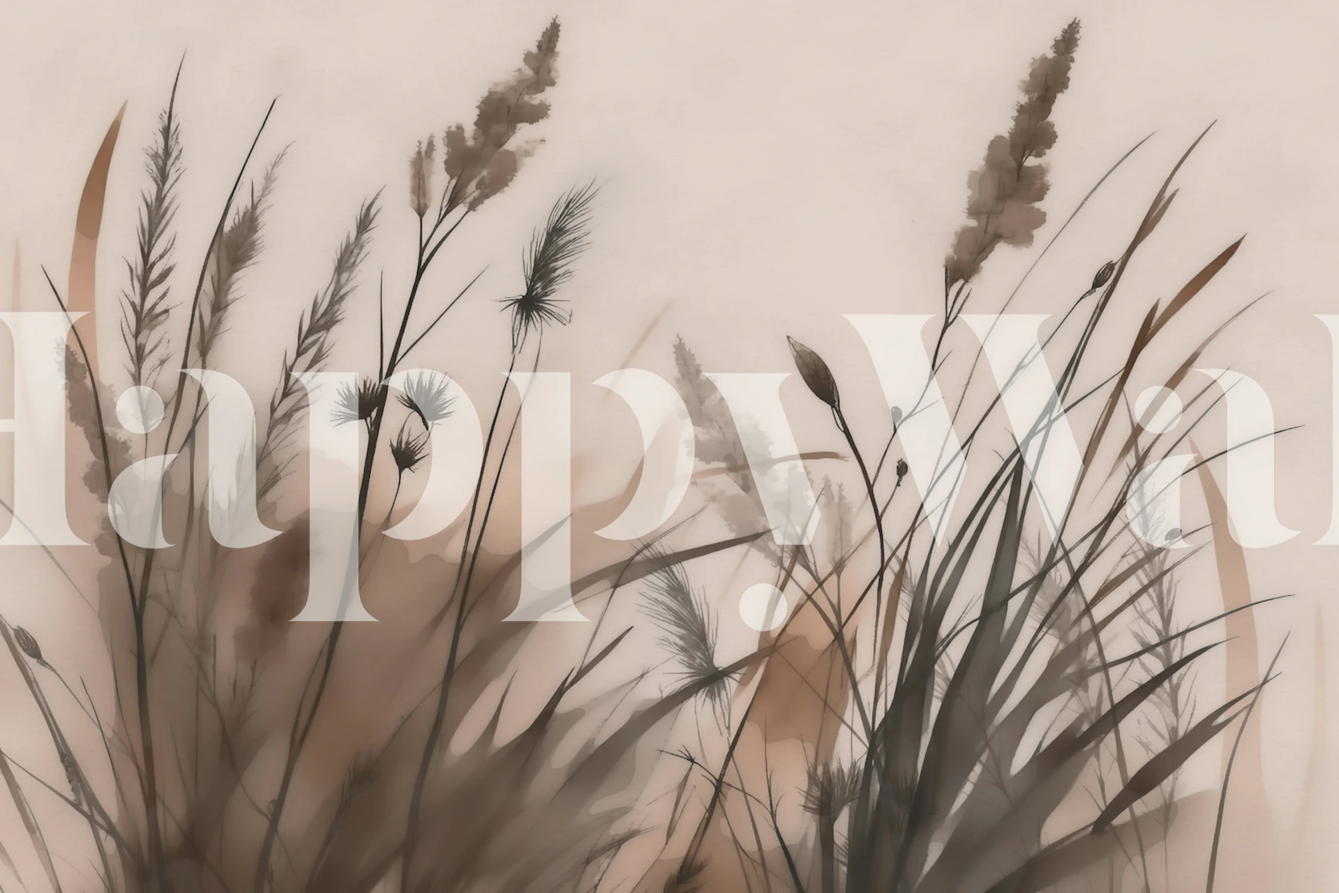 Mocha Mousse Wildflower Meadow tapetdesign