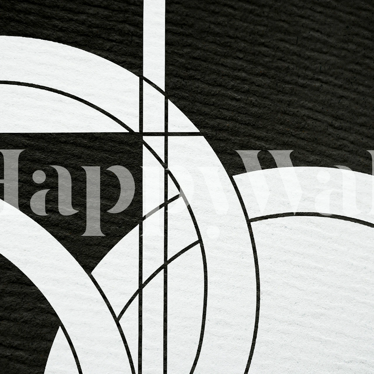 Modern geometric wallpaper design in a room