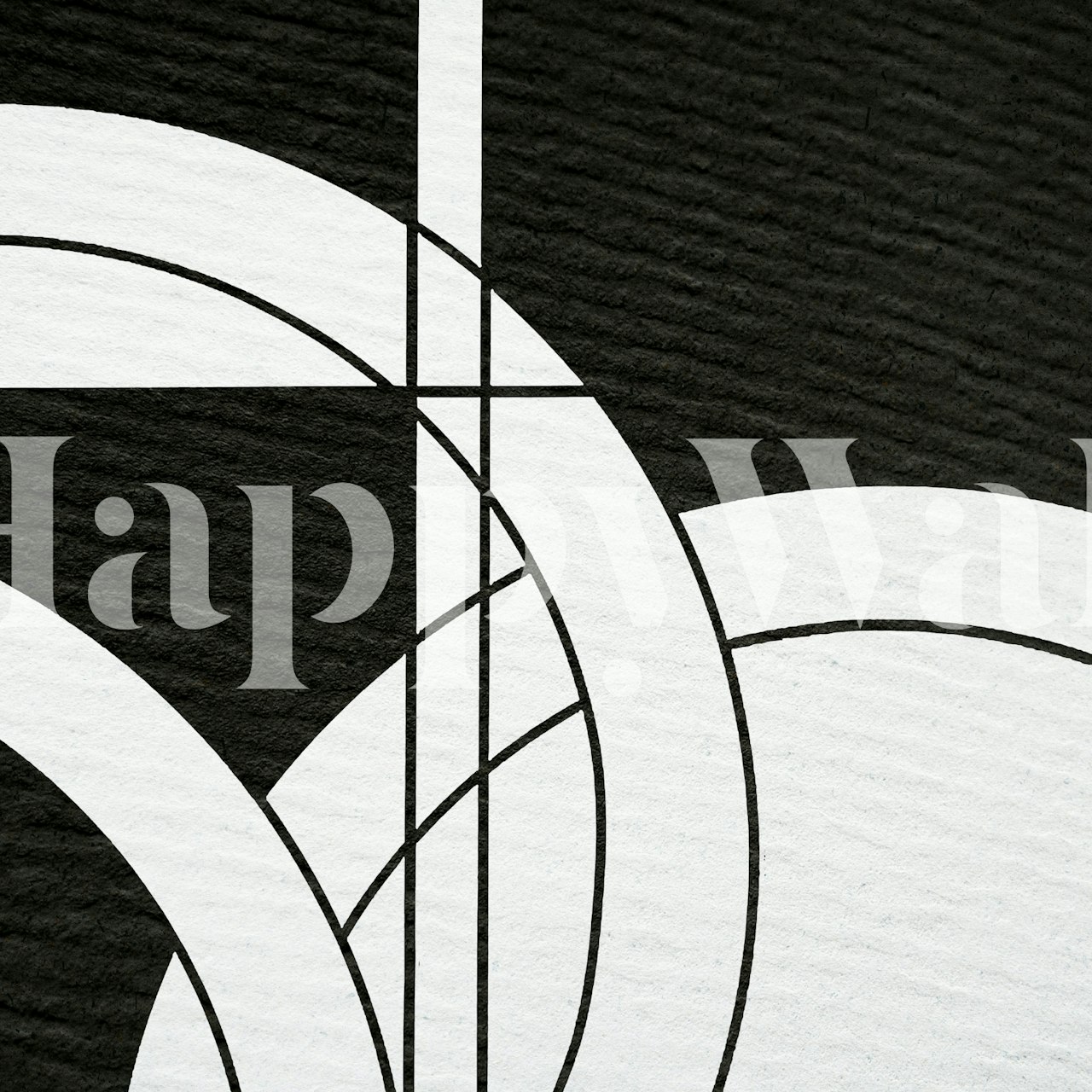 Modern geometric wallpaper design in a room