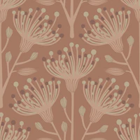 Eucalyptus Floral Botanical Mocha Mousse tapet
