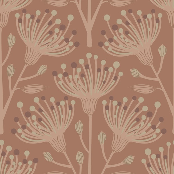 Eucalyptus Floral Botanical Mocha Mousse