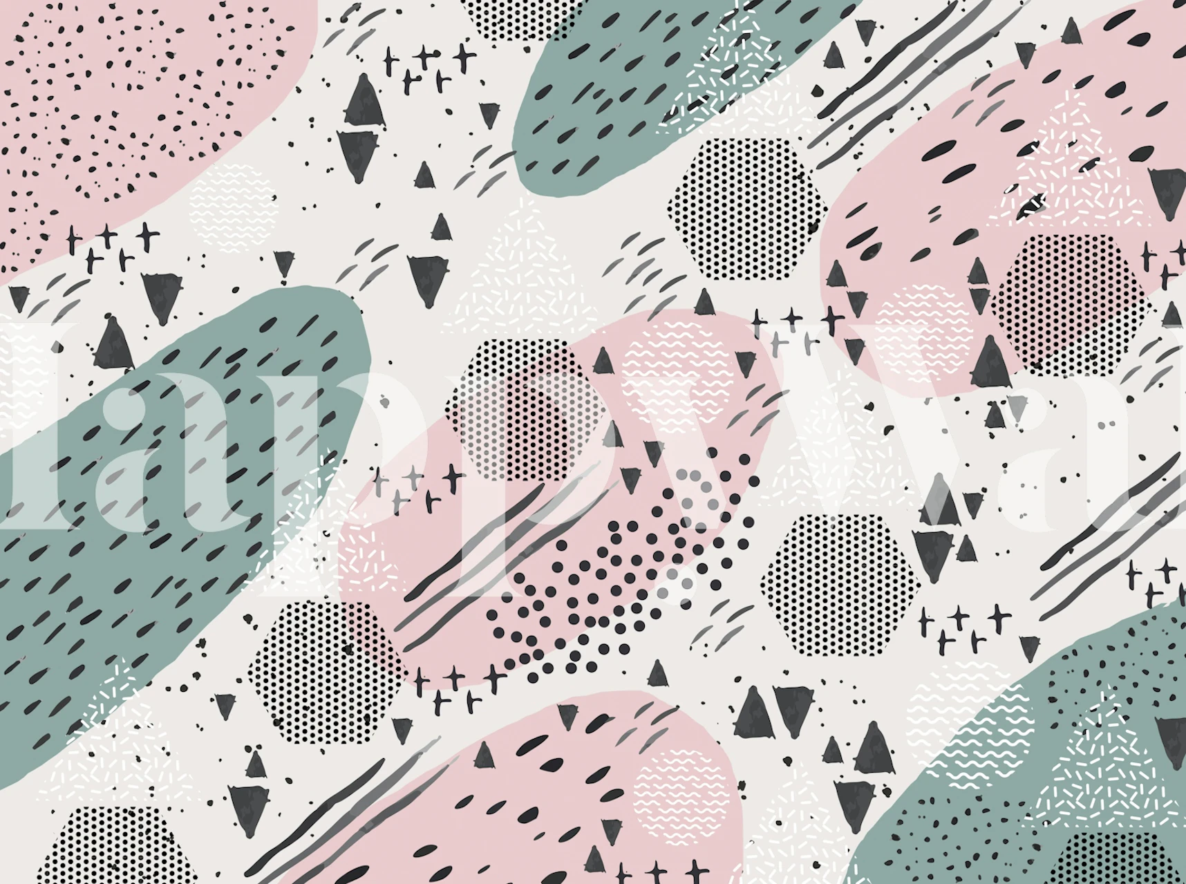 Contemporary Geo Splash wallpaper in a room