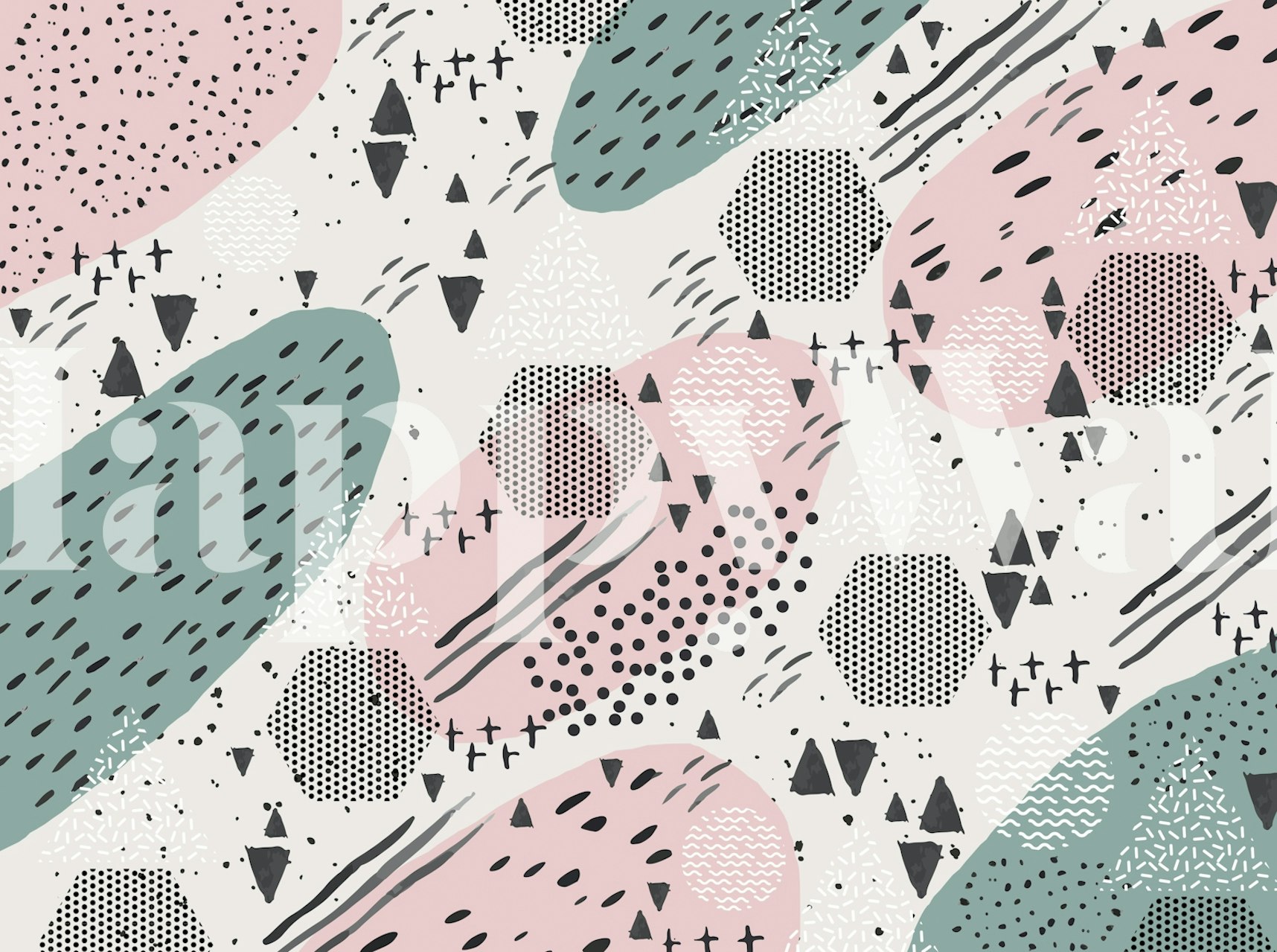 Contemporary Geo Splash ταπισερί σε ένα δωμάτιο