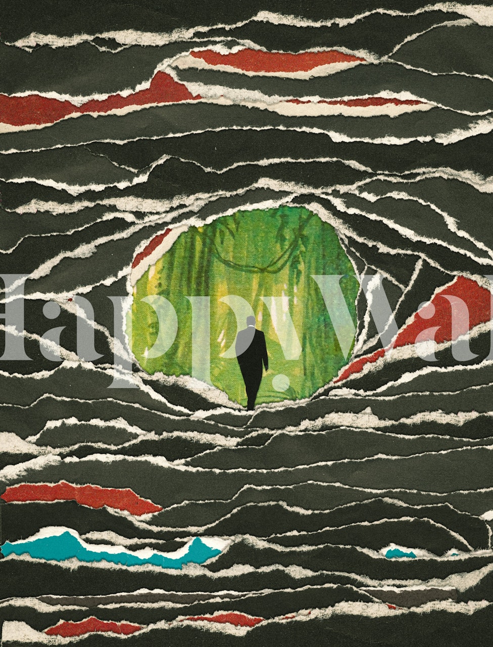 Shredded Dreams tapetdesign i et rum