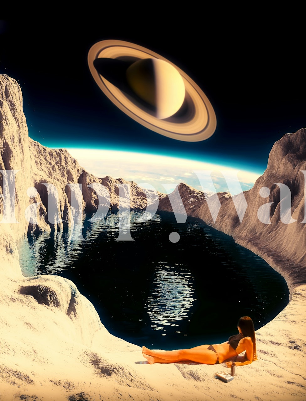 Tapeta Moon Pool v místnosti