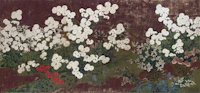 Burgundy Floral Painting tapeta
