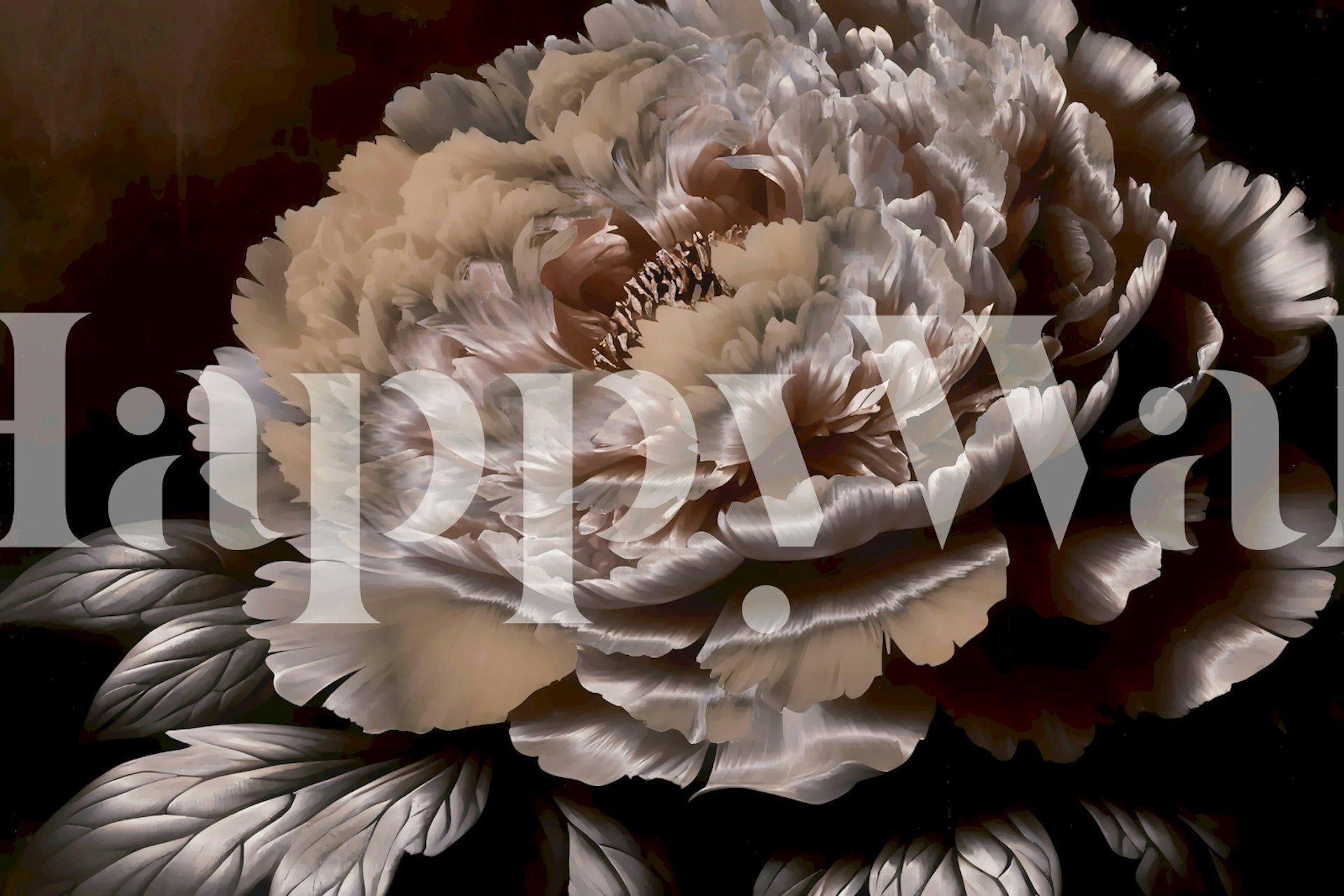 Majestic Silken Floral wallpaper displayed in a room