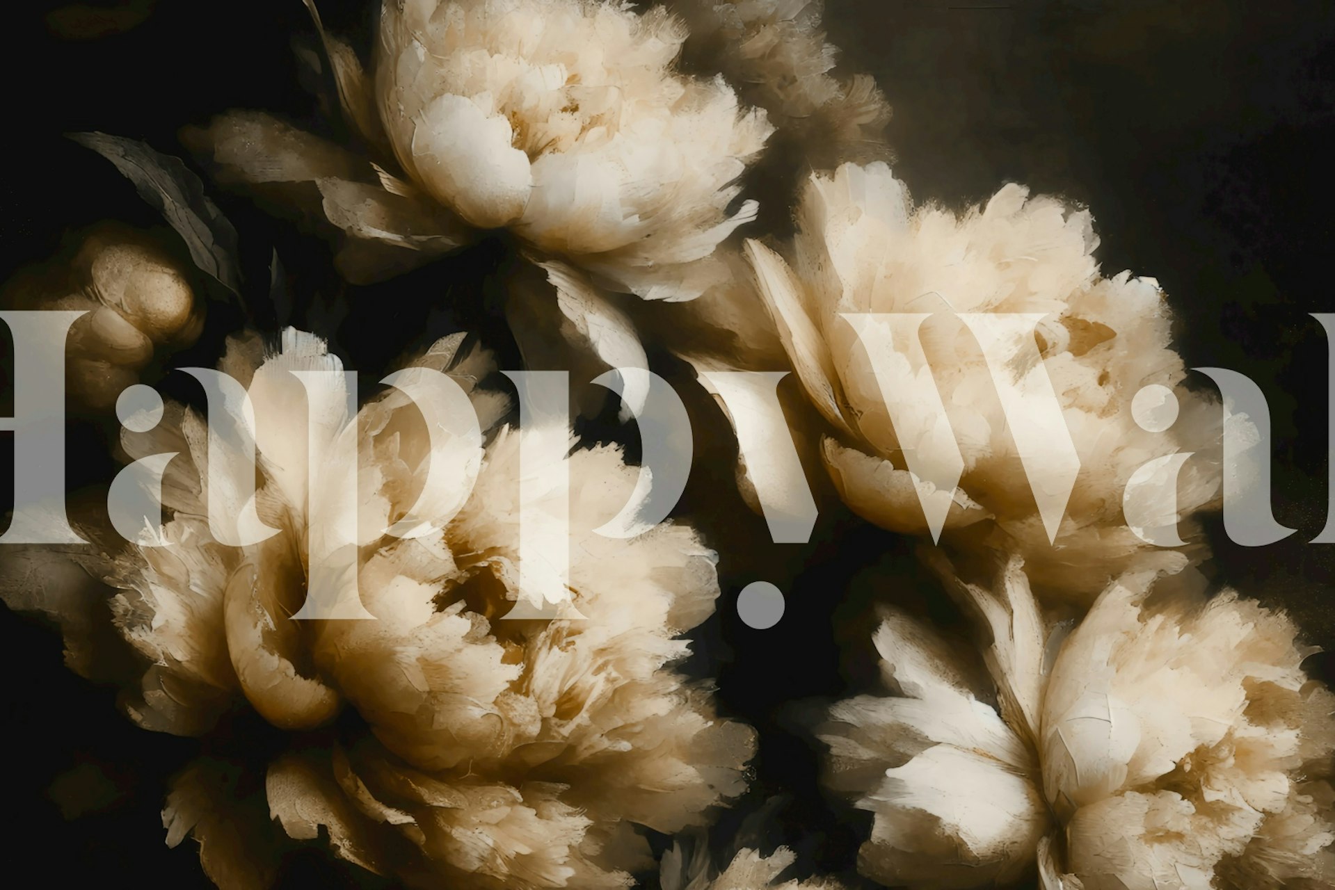 Classic Peony Elegance tapet i ett stylat rum