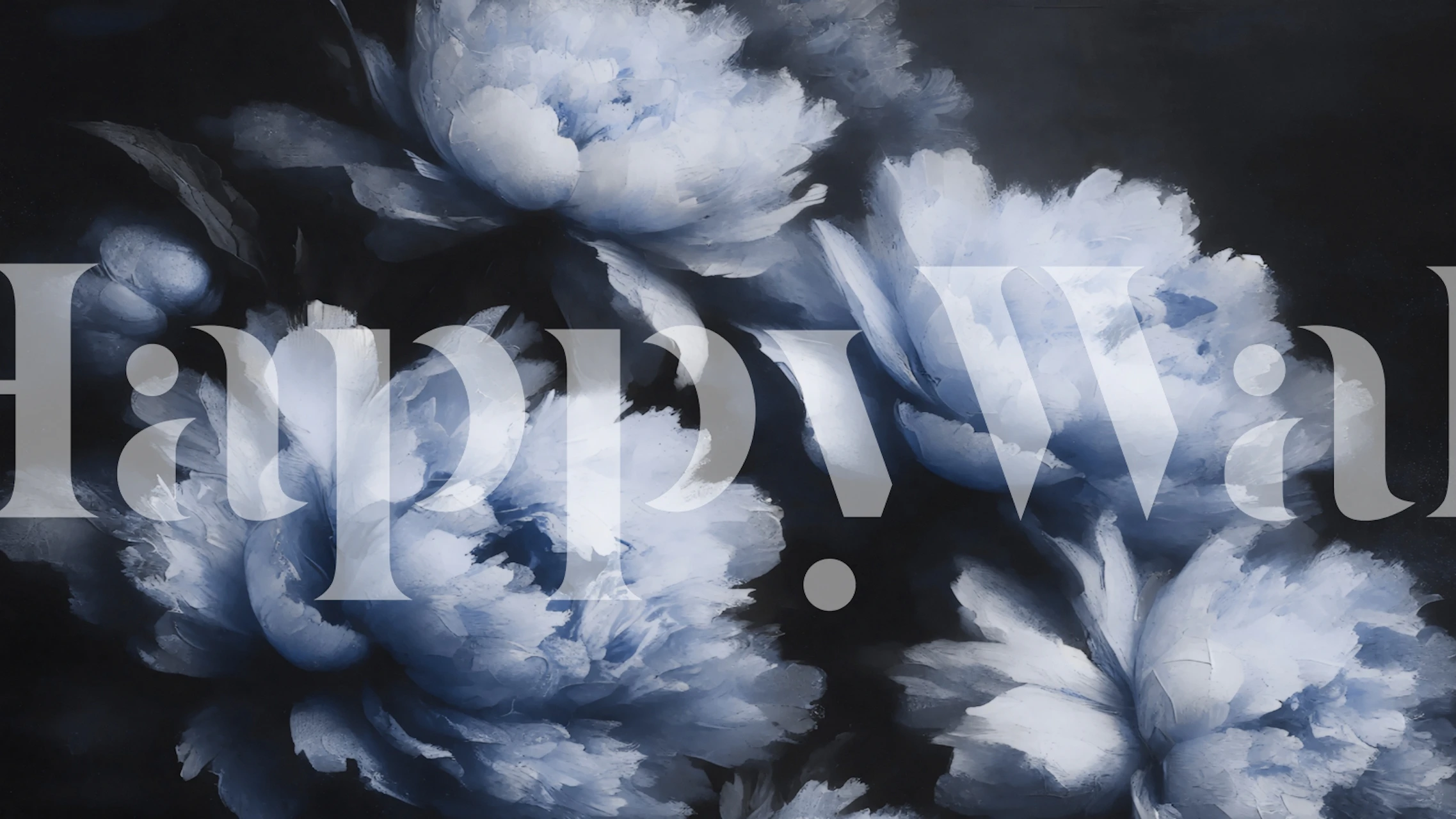 Dark Bloom Elegance floral wallpaper design