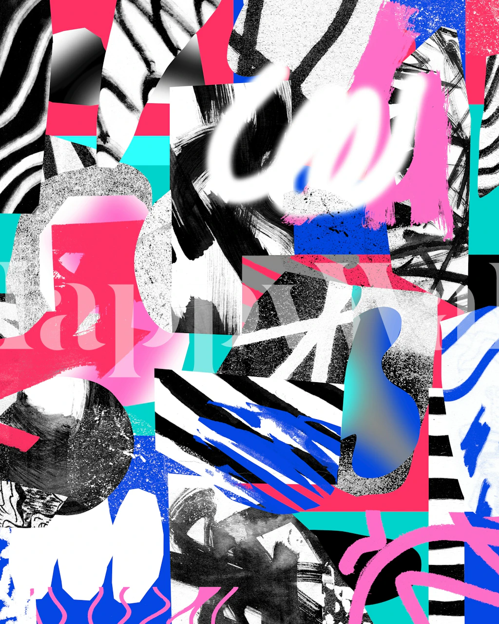 Colors and dust wallpaper design in a room