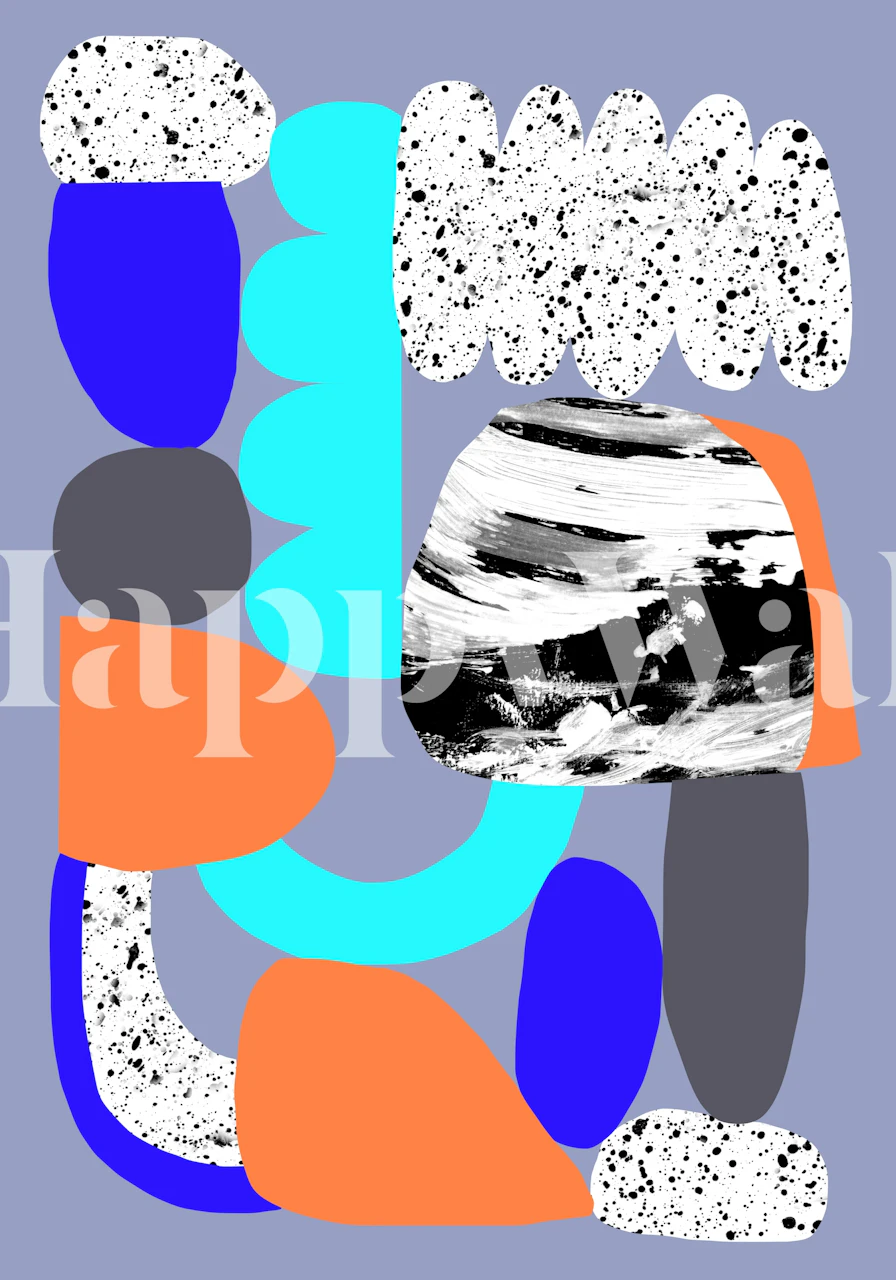 Flakes 2 wallpaper in a room setting