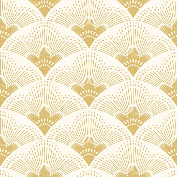 Golden Geometric Art Deco