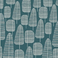 Mid Century Trees Deep Sea Dive wallpaper