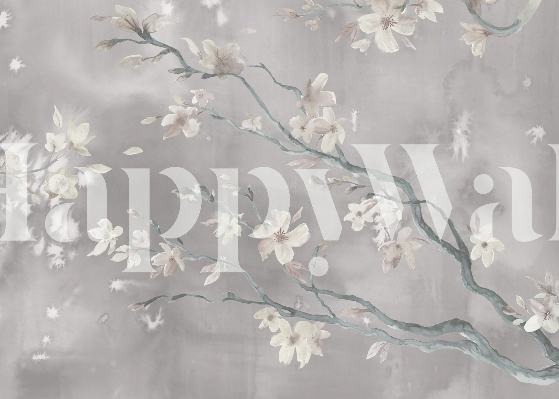 Crystal Blossom Serenity wallpaper displayed in a room