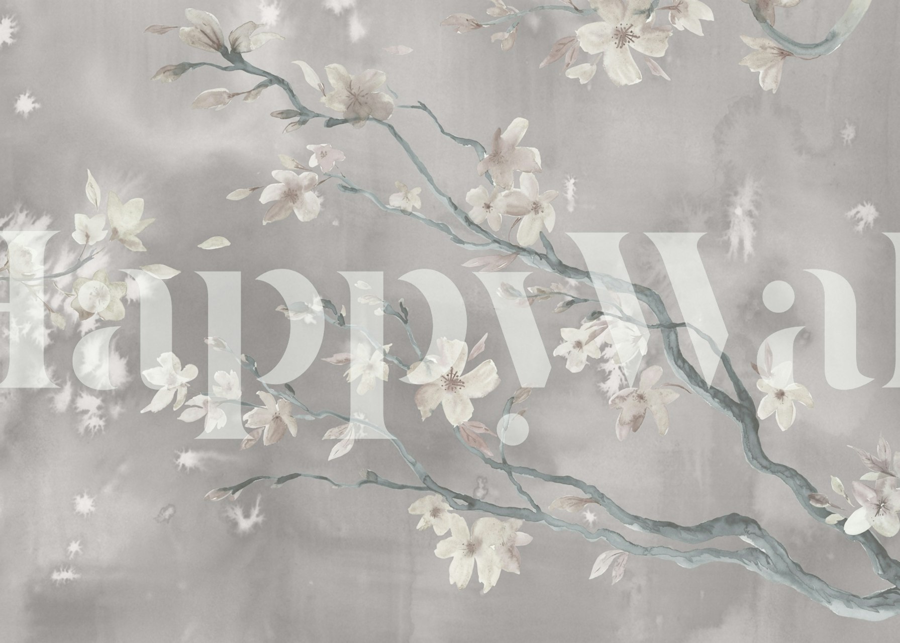 Crystal Blossom Serenity wallpaper displayed in a room