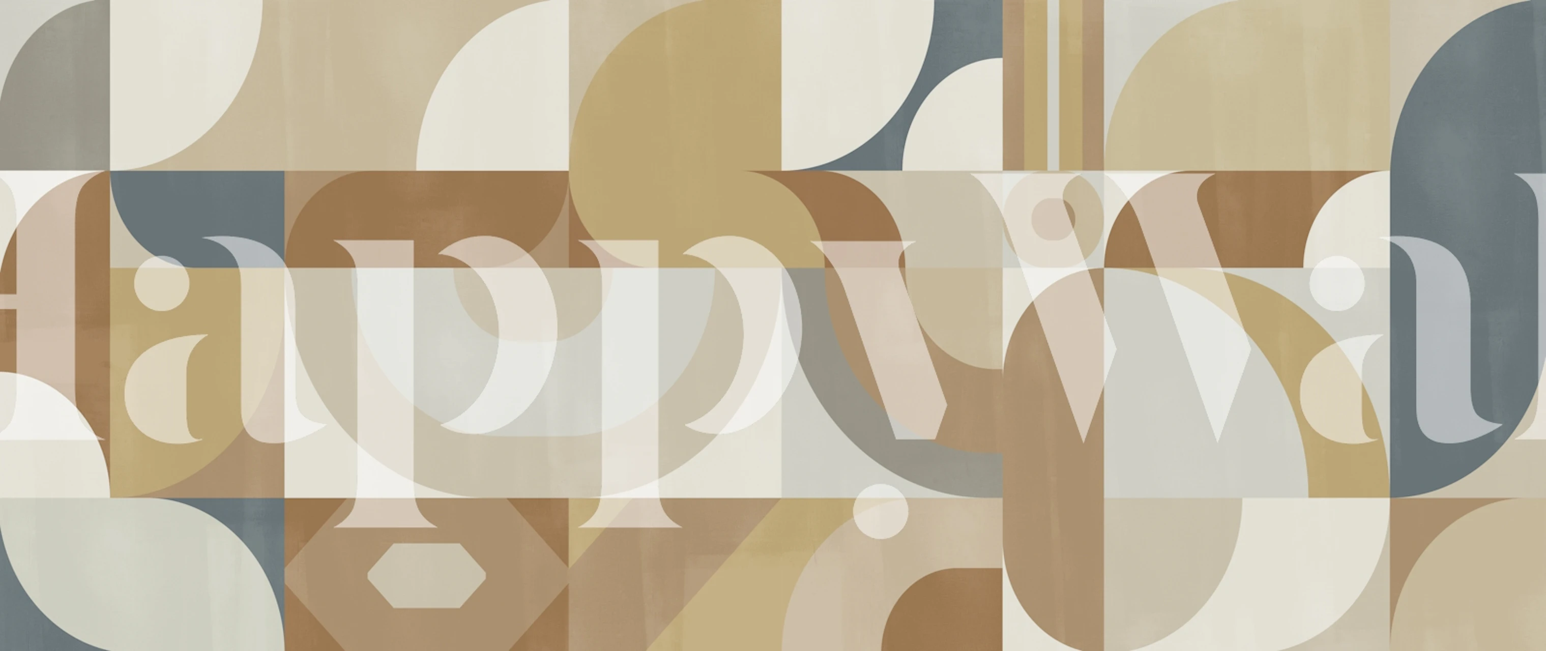 Tapeta Mid Century Bauhaus Harmony v pokoji