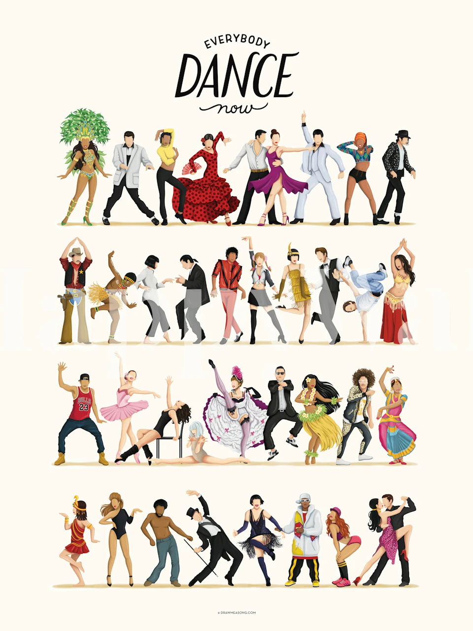 Everybody Dance Now wallpaper in a room