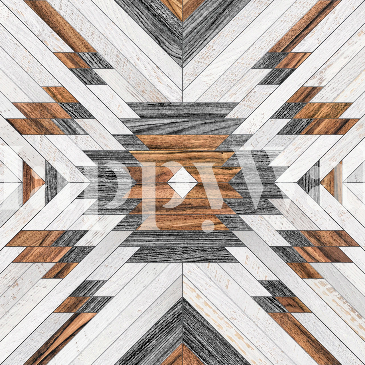 Urban Tribal Pattern No 8 wallpaper in a room