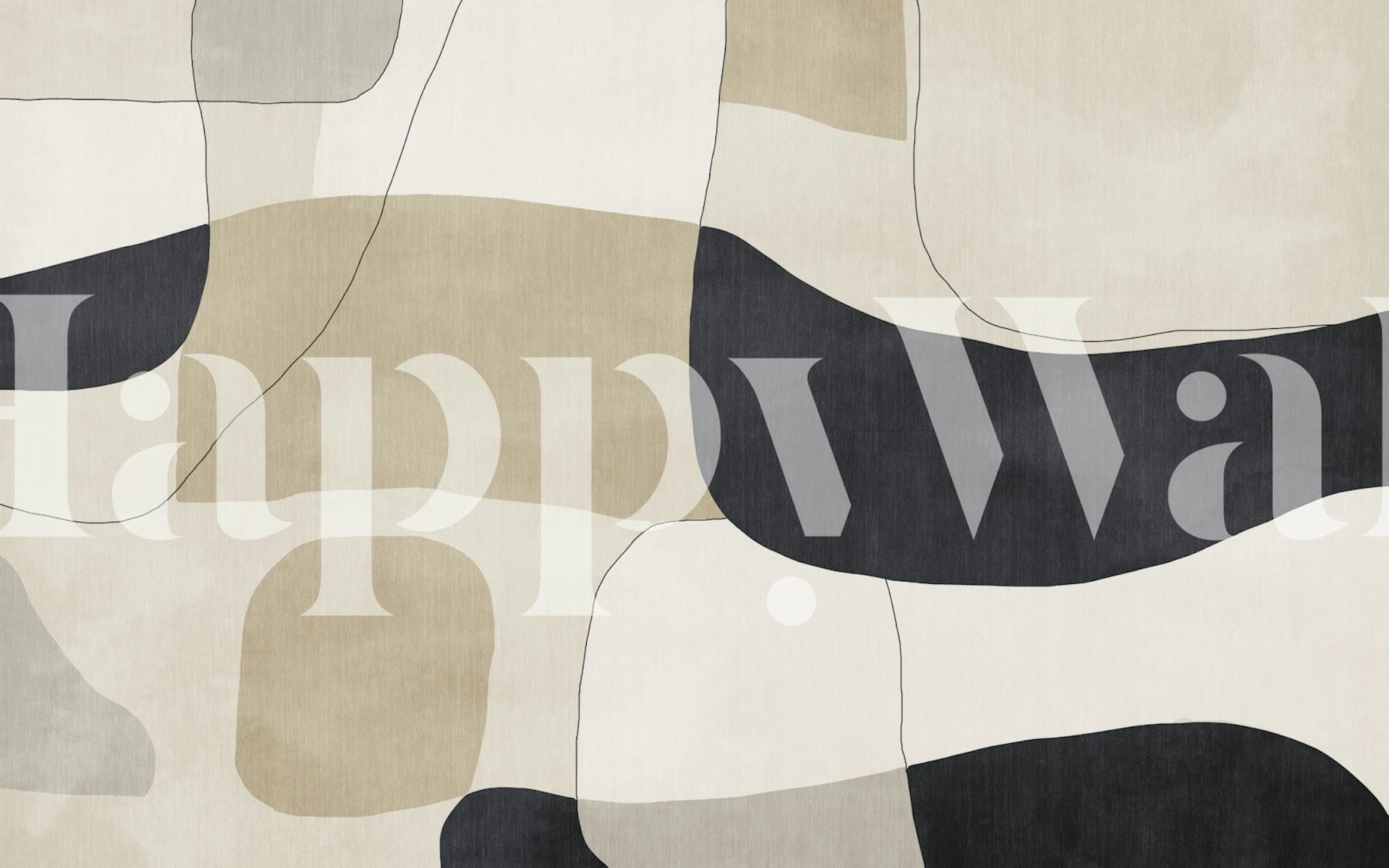 Sophisticated Shapes wallpaper in a room setting