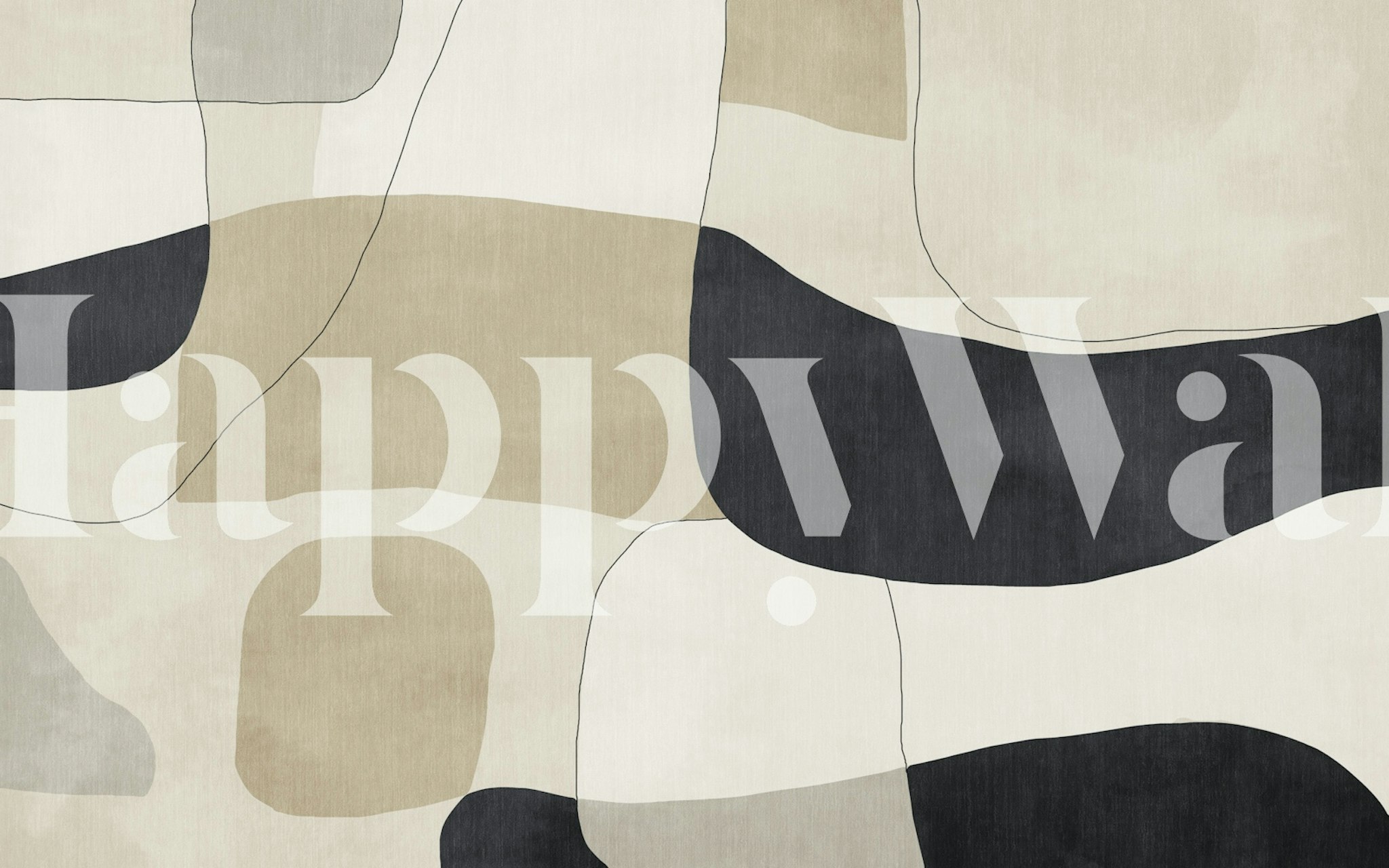 Sophisticated Shapes wallpaper in a room setting