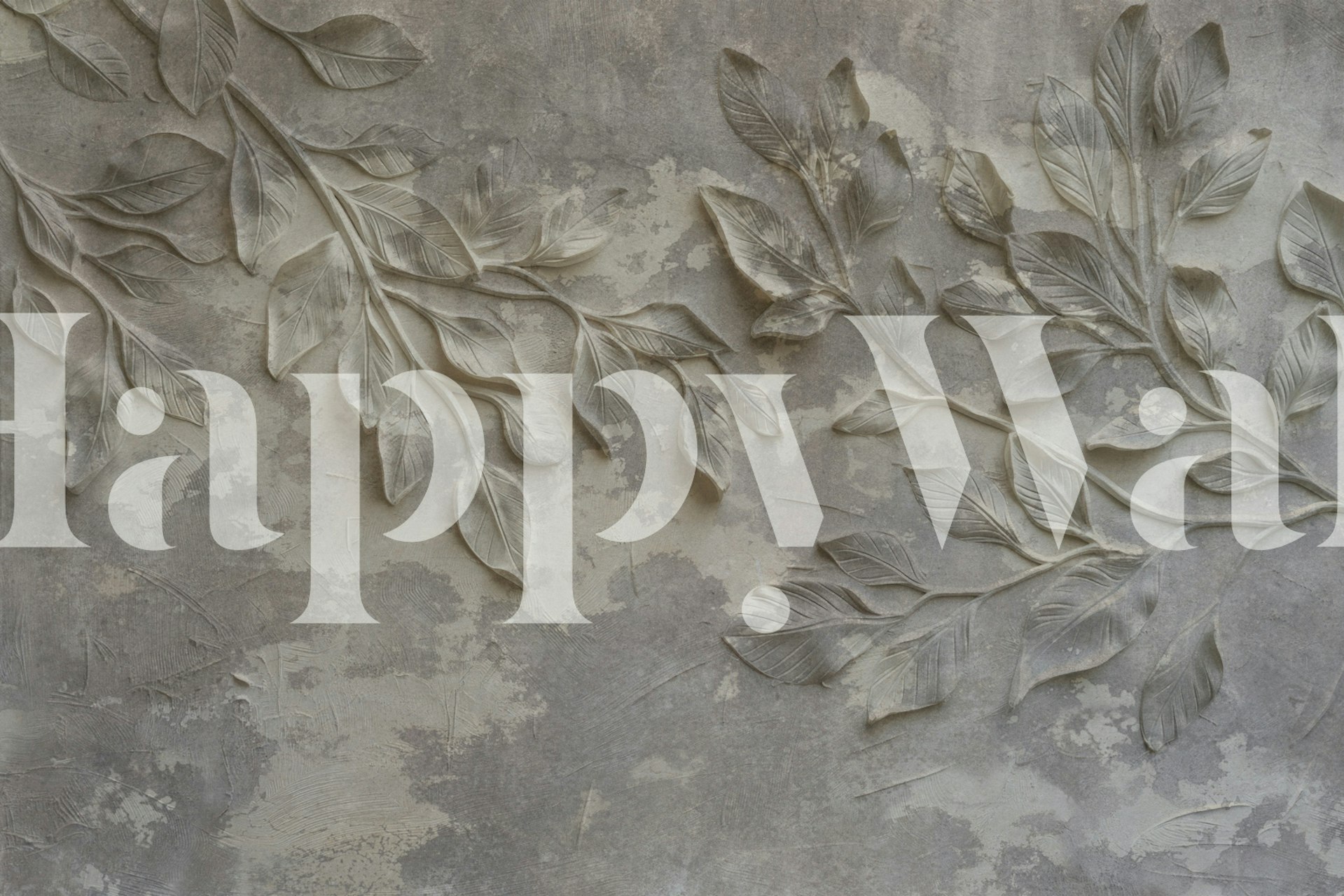 Leaf Impressions Dark Grey tapet i et rom