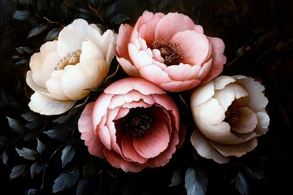 Elegant Baroque Peony Bouquet