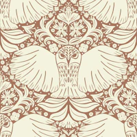 Moucha mousse woodland folk owls tapete