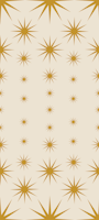 Expanding Stars - Gold on cream tapete
