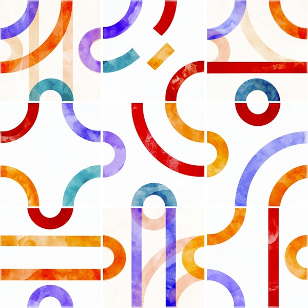 Retro Color Swirls Decor