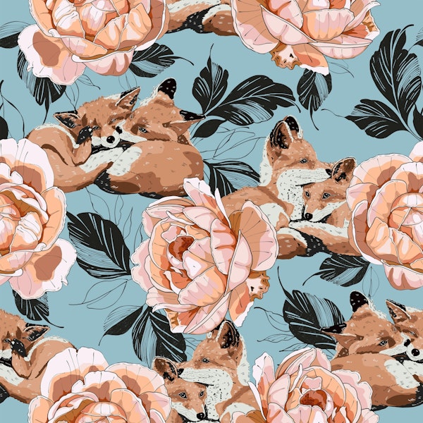 Mystic Fox Garden Scene