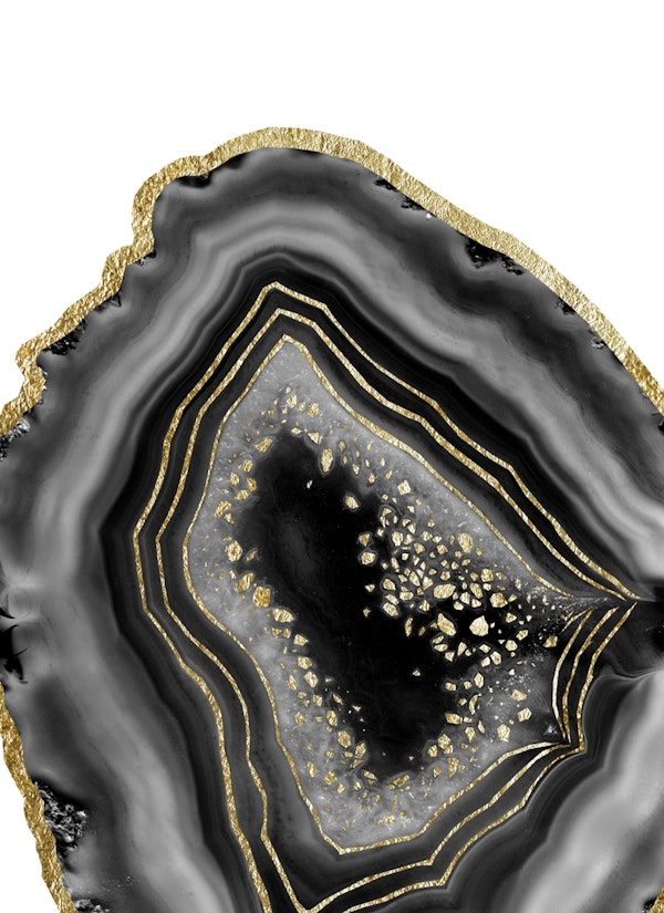 Black Agate Gold Foil Glam 1