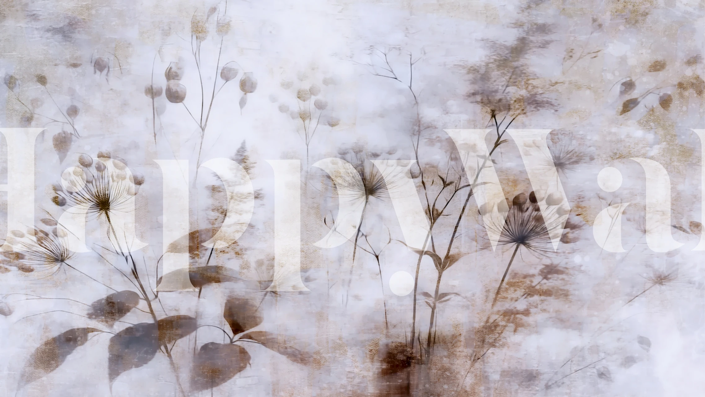 Papel de parede Ethereal Botanic Dreams em um quarto