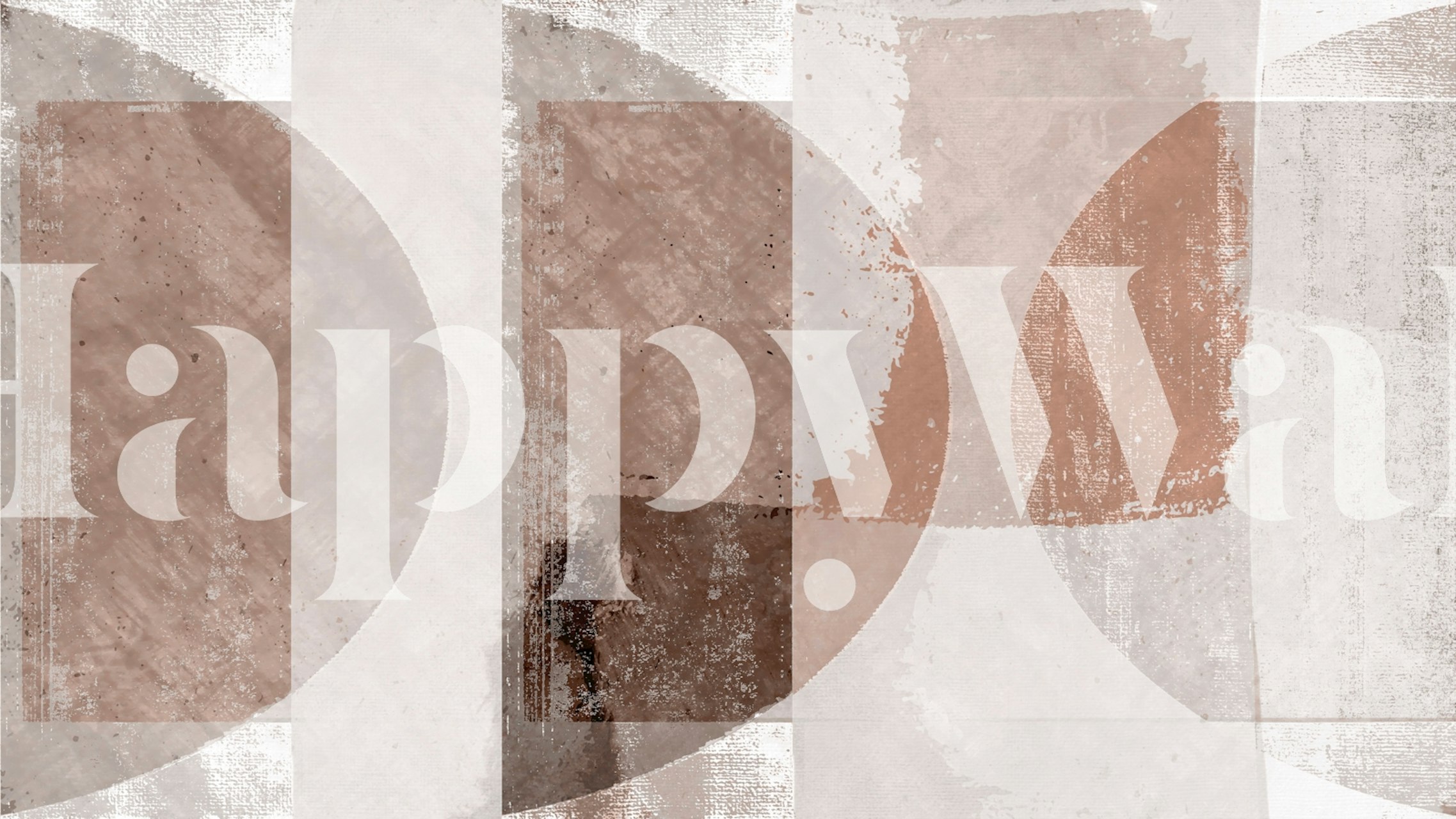 Contemporary Beige Shapes tapet i ett rum