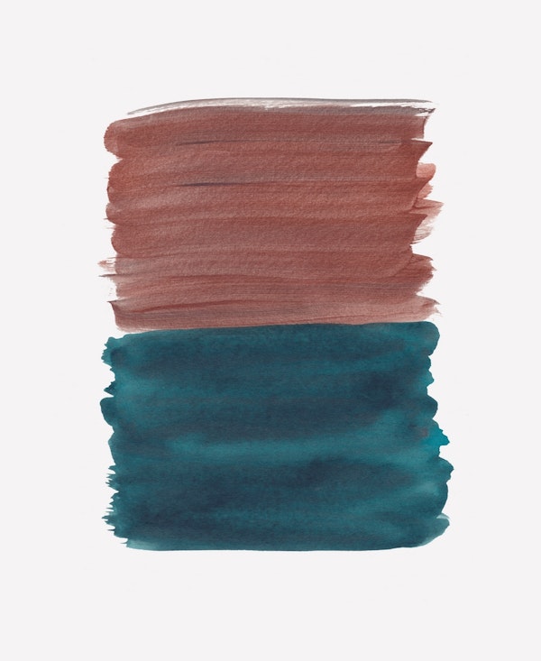 Copper Teal Abstract 1