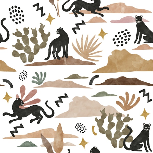 Feline Desert Whimsy