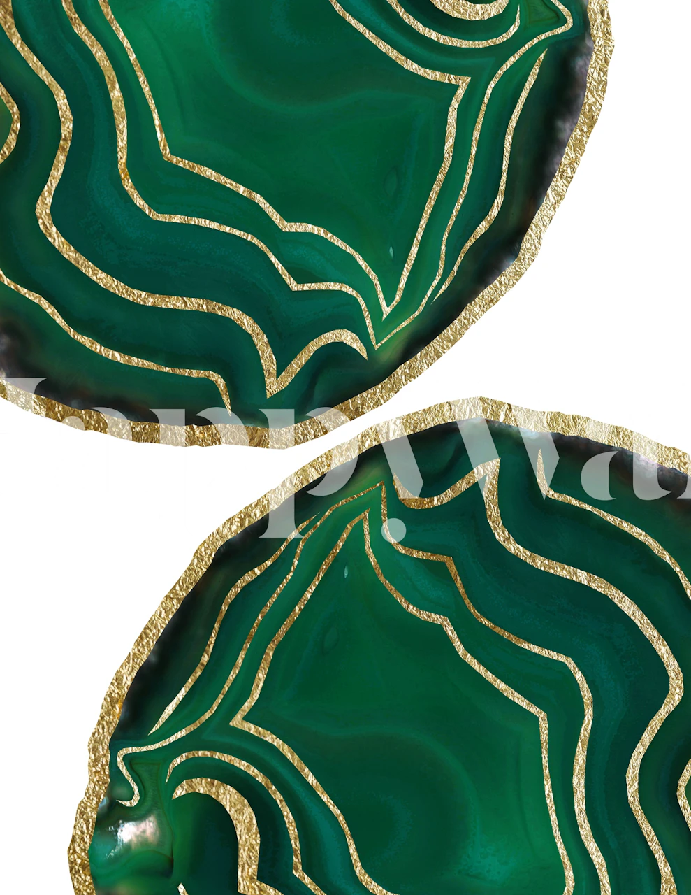 Emerald Agate Gold Glam 1 wallpaper design
