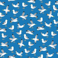 Seagulls on blue by Cecca Designs papiers peint