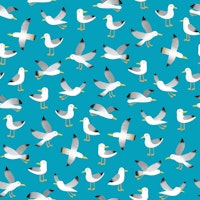 Seagulls on turquoise by Cecca Designs papiers peint