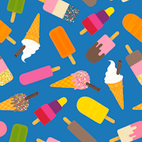 Ice Lolly Scatter - blue carta da parati