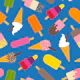 Ice Lolly Scatter - blue