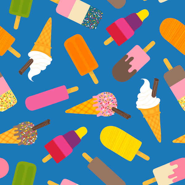 Ice Lolly Scatter - blue