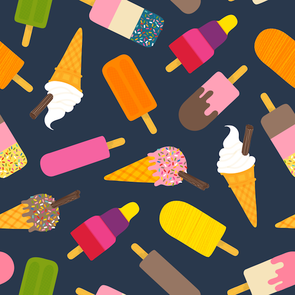 Ice Lolly scatter - navy