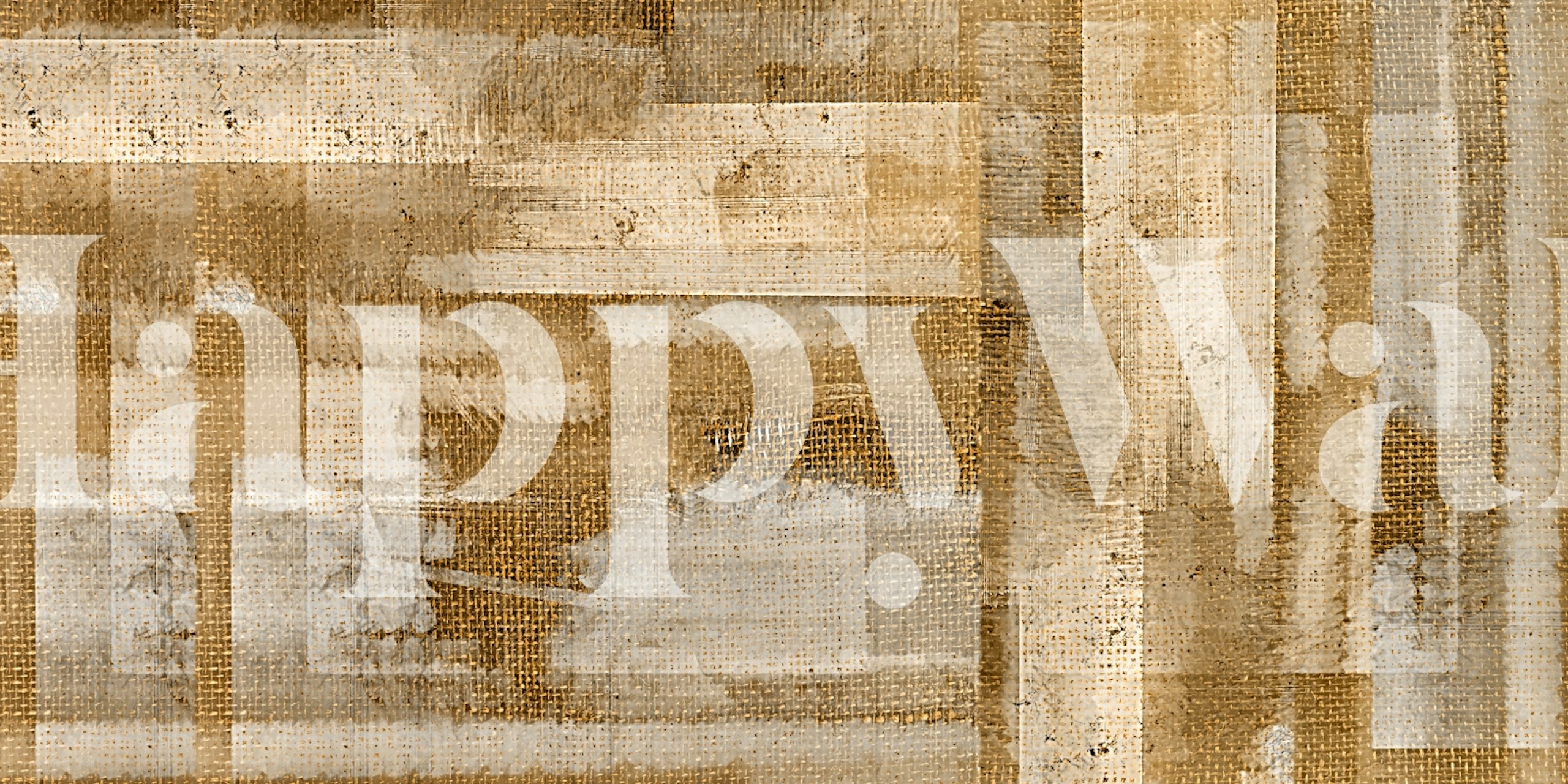 Golden textured abstract wallpaper in a room