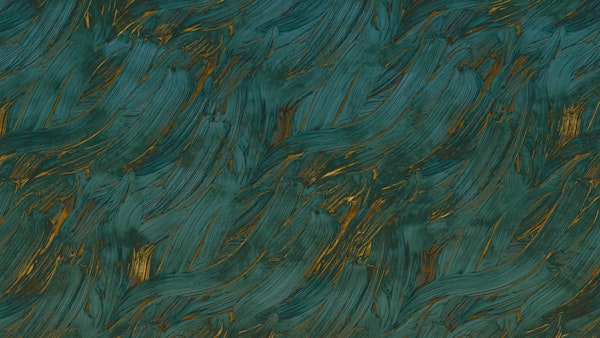 Teal Gold Fluid Art